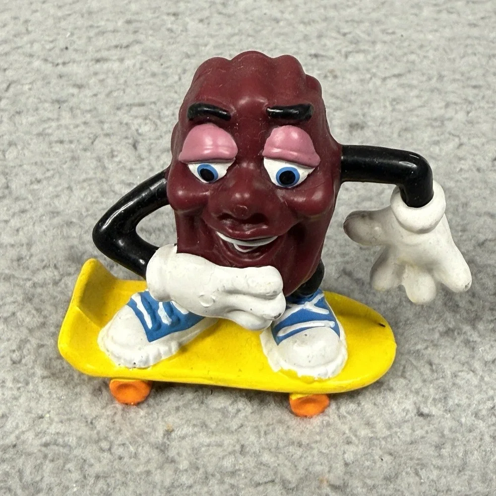 VTG 80s California Raisins Figures Lot of 6 Applause 1988 PVC Musician Surfer